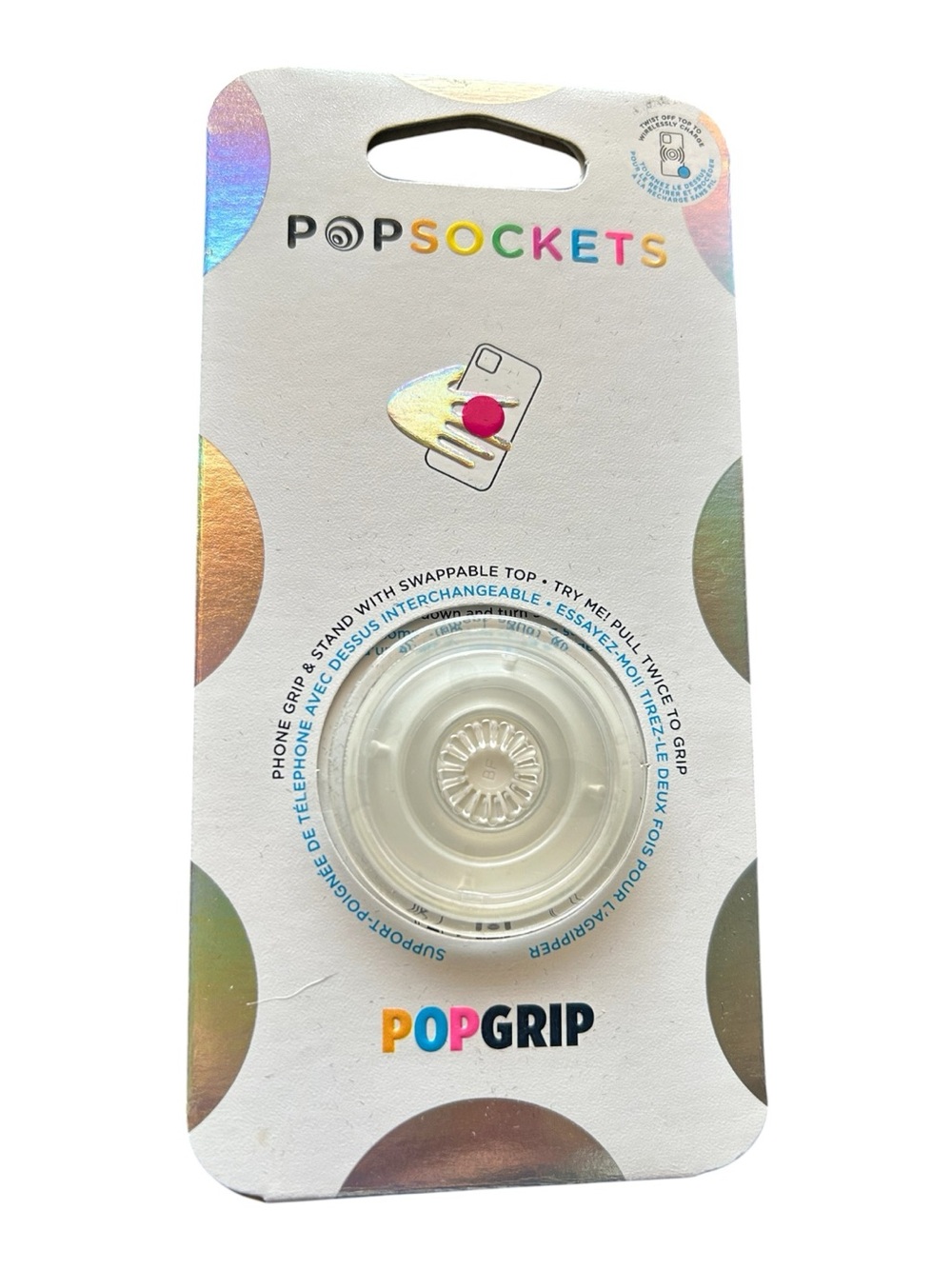4/$20 PopSockets PopGrip Phone Grip - Clear/Transparent PopSocket
